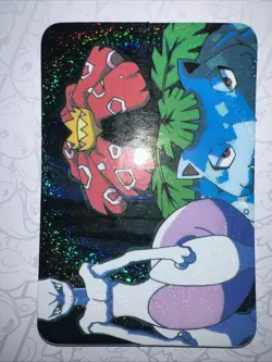 90's Pokemon Pocket Monsters Vending Card /Sticker Mewtwo Scyther Power Rare - Image 2