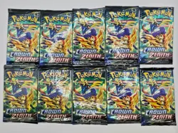 10 Crown Zenith Pokemon TCG Booster Packs mint Sealed Unweighed art sr ex alt gx - Image 1
