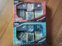 2 Crown Zenith Zacian Zamazenta Premium Figure Collection pokemon pins sleeves - Image 1