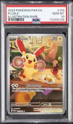2023 POKEMON PAR EN-PARADOX RIFT ILLUSTRATION RARE #193 PLUSLE PSA 10 - Image 1