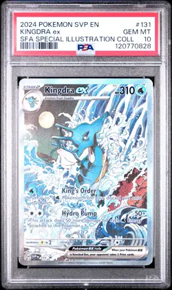 2024 POKEMON SVP EN-SV BLACK STAR PROMO #131 KINGDRA EX PSA 10 - Image 1