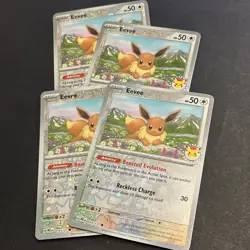 Eevee - (Pokemon Day 2025) (Reverse Cosmos Holo) 074/131 RARE PIKACHU Lot Of 4 - Image 1