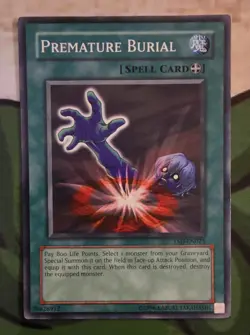 X 1 Premature Burial Yugioh BP02-EN135 Rare LP 1st Edition - Image 1