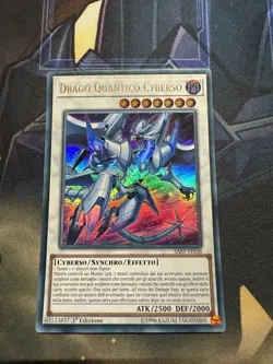 ITALIAN YUGIOH Cyberse Quantum Dragon SAST-EN038 Ultra Rare Nm - Image 1