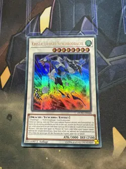 GERMAN YUGIOH Crystal Wint Synchro Dragon DUPO-EN068 Ultra Rare Nm - Image 1