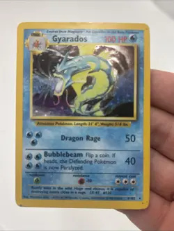 Gyarados 6/102 Base Set Unlimited - Holo Rare Pokemon Card WOTC - MP - Image 1
