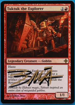 Tuktuk the Explorer FOIL Rise of the Eldrazi NM SIGNED CARD (505124) ABUGames - Image 1