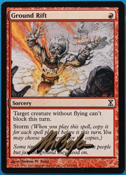Ground Rift Time Spiral NM Red Common SIGNED MAGIC CARD (ID# 504984) ABUGames - Image 1