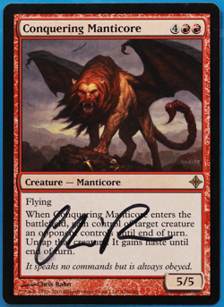 Conquering Manticore Rise of the Eldrazi NM Rare SIGNED CARD (504824) ABUGames - Image 1