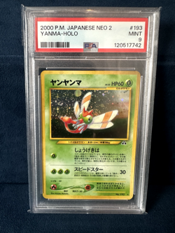 Yanma Neo Discovery Japanese 193 PSA 9.0 Pokemon Card Rare Vintage - Image 1