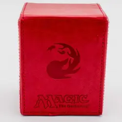 Ultra PRO MTG Red Mana Symbol Deck Box 100+ Cards Leatherette Magnetic Lid - Image 1