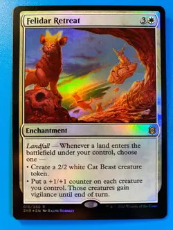 MTG 1x FOIL Felidar Retreat # 16 Zendikar Rising Magic the Gathering Card x1 NM - Image 1