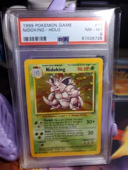 Pokemon TCG Nidoking Holo Rare Card Base Set 11/102, 1999 - Image 1