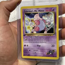 Pokemon Card - Sabrina's Mr. Mime Gym Heroes 1st Edition 94/132 Common NM/MT Vtg - Image 2