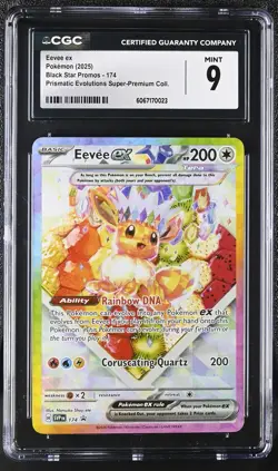 CGC 9 Eevee Ex SVP 174 SPC Prismatic Evolutions Premium Pokemon Card - Image 1