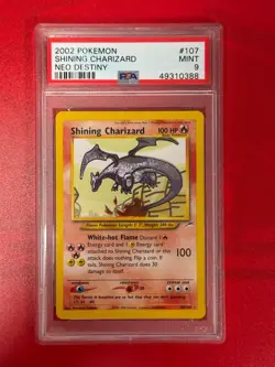 Shining Charizard Neo Destiny #107 2002 Pokemon Card PSA 9 MINT - Image 1