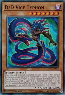 COTD-EN017 D/D VICE TYPHON COMMON 1ST EDITION YuGiOh CARD - Image 1