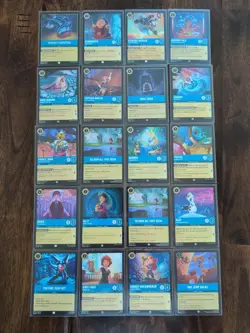 Disney Lorcana Lot of 20 Sapphire Cards Including 1 Cold Foil - Image 1