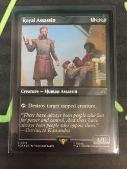 MTG Magic The Gathering Royal Assassin Foil Etched Assassin’s Creed Commander - Image 1