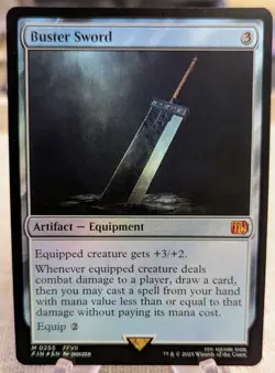 FOIL Magic The Gathering MTG Buster Sword Final Fantasy Mythic #255 - Image 1