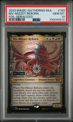 2023 FOIL-SERIALIZED #183 NIV-MIZZET REBORN 461/500 PSA 10 - Image 1