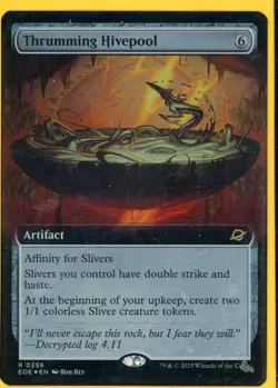 2025 Magic the Gathering Thrumming Hivepool Extended Art Foil Near Mint - Image 1