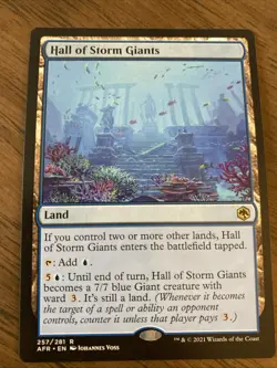 Hall Of Storm Giants MTG NM 257/281 AFR Adventures In Forgotten Realm Magic - Image 1