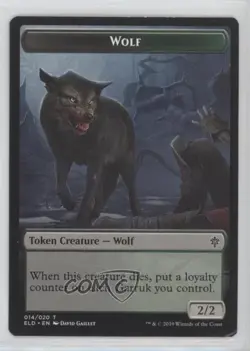 Token Creature - Wolf Magic: Throne of Eldraine ELD s #T-014//5A - Image 1