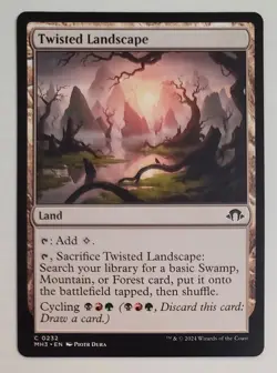 X 1 twisted landscape modern horizons 3 NM MTG Magic The Gathering - Image 1