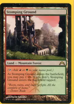 2013 Magic the Gathering Stomping Ground Land Mountain Forest Gatecrash - Image 1