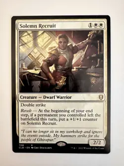 Solemn Recruit *Rare* Magic MtG x1 CLB Baldur's Gate - Image 1