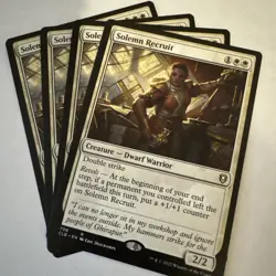 4x Solemn Recruit - Commander Legends: Battle for Baldur's Gate Playset x4 NM - Image 1