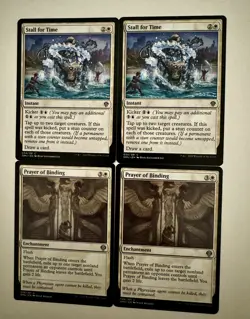 MTG (4) Card Lot | DMU | Mono White | x2 Stall For Time, x2 Prayer Of Binding! - Image 1