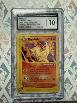 Rapidash Pokemon (2002) Black Star Promo-51 Pokemon Center NY CGC Gem Mint 10 - Image 1