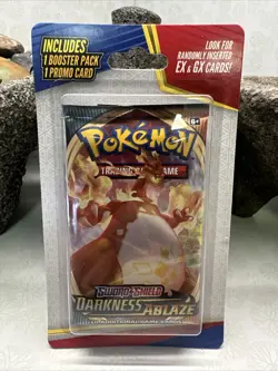 (7) All Charizard Art Pokemon Sword & Shield Darkness Ablaze Sealed Blister Pack - Image 2