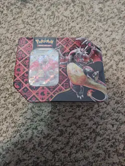 Pokemon TCG: Paldean Fates Tin - Charizard - New & Sealed | 5 Packs - Image 1