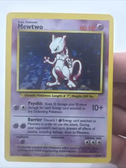 Mewtwo 10/102 Holo Rare Base Set Pokemon Card - Image 1