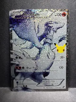 Pokemon TCG: Reshiram 113/114 Celebrations Classic Collection Full Art NM - Image 1