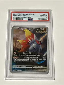 2023 POKEMON PAR EN-PARADOX RIFT ILLUSTRATION RARE #203 SLITHER WING PSA 10 - Image 1