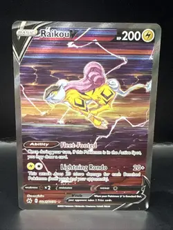 Pokemon TCG Crown Zenith Galarian Gallery Ultra Rare Raikou v GG41/GG70 - Image 1