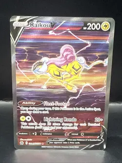 Pokemon TCG Crown Zenith Galarian Gallery Ultra Rare Raikou v GG41/GG70 - Image 2