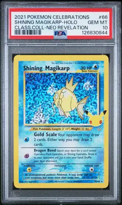 2021 POKEMON CELEBRATIONS CLASSIC COLL #66 SHINING MAGIKARP-HOLO PSA 10 - Image 1