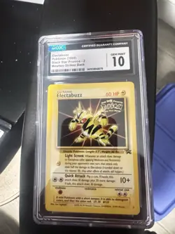 CGC 10 GEM MINT Electabuzz # 2 WB Movie WOTC Black Star PROMO Pokemon Card - Image 1