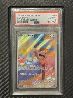 2024 PSA 10 Lickitung #180 Illustration Rare Pokemon TCG S&V Temporal Forces - Image 1