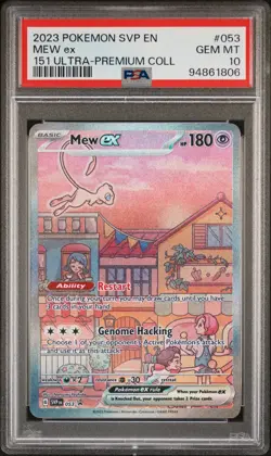 2023 POKEMON SVP EN-SV BLACK STAR PROMO 151 ULTRA-PREM COLL #053 MEW EX PSA 10 - Image 1