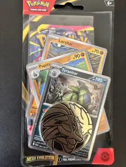 Pokemon TCG Tyranitar & Meowscarada Single Blister Booster Pack Mega Evolution - Image 2