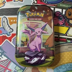 SEALED Espeon Prismatic Evolutions Mini Tin New Pokemon Scarlet & Violet - Image 1