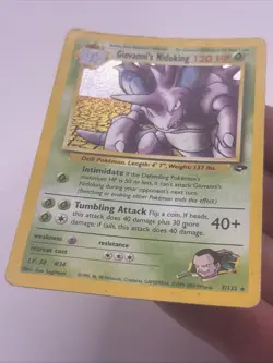 Giovanni’s Nidoking Holo Rare 7/132 Gym Challenge WOTC Pokemon TCG - Damaged - Image 2