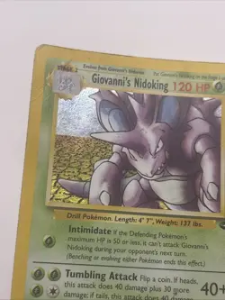 Giovanni’s Nidoking Holo Rare 7/132 Gym Challenge WOTC Pokemon TCG - Damaged - Image 4