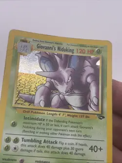 Giovanni’s Nidoking Holo Rare 7/132 Gym Challenge WOTC Pokemon TCG - Damaged - Image 5